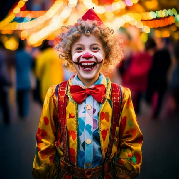 Buntes Faschingstreiben Kleiner Clown beim Kinderfasching im Klosterhof zur Post